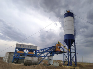 AJY-35 Mobile Concrete Batching Plant Installation In Uzbekistan ...