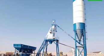 35m3 Central Batching Plant Working in Nukus, Uzbekistan